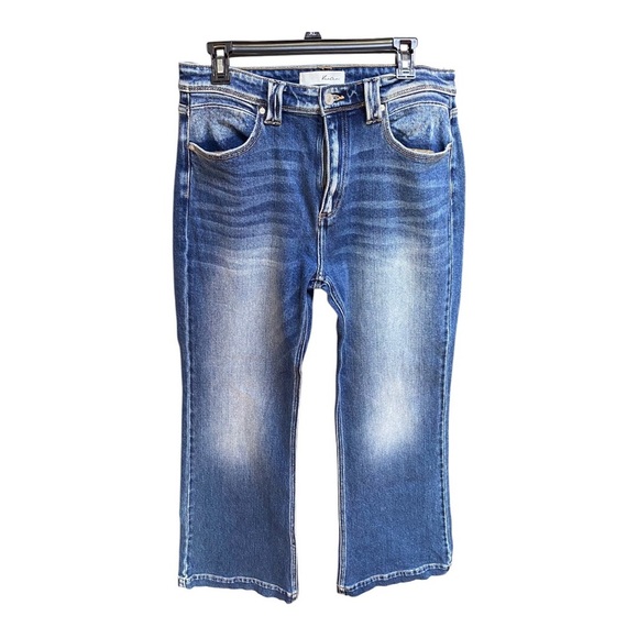 KanCan HOLLY HIGH RISE TROUSER HEM FLARE Jeans - Picture 1 of 5